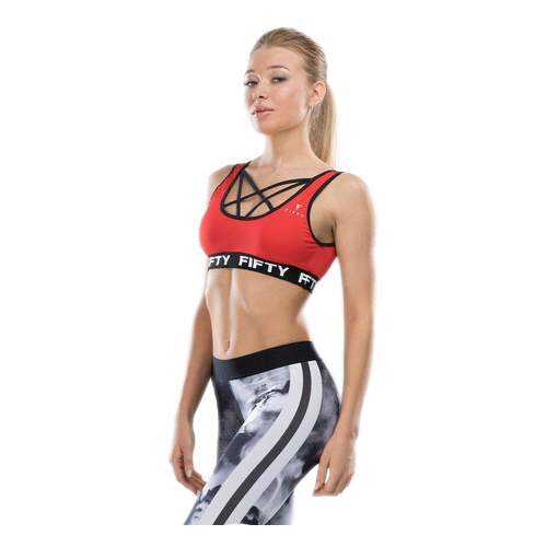 FIFTY Женский бра-топ Zazzle FA-WB-0104-RED, красный - M