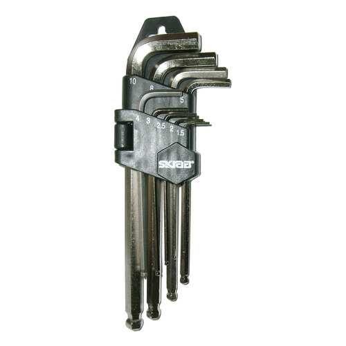 Ключи шестигранные 1-10 мм 9шт. короткие Skrab 44720