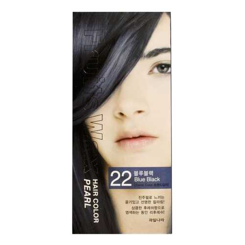 Краска для волос Welcos Fruits Wax Pearl Hair Color 22 Blue Black 60 мл