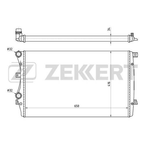 Радиатор охлаждения двигателя ZEKKERT MK-1246