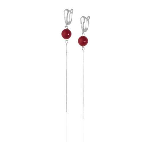Серьги Lattrice, вставка коралл, артикул 54655563