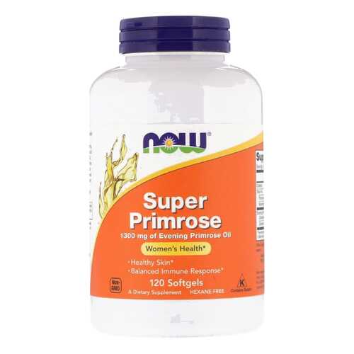 Масло примулы вечерней Now Super Primrose 120 гелевых капсул