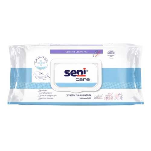Салфетки влажные SENI CARE с витамином E 48 шт