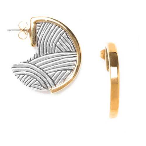 Серьги женские ORI TAO OT-12-29233 серебристые/золотистые