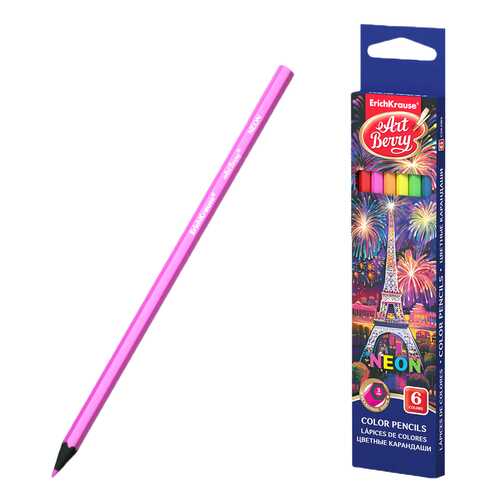 Карандаши цветные шестигранные Artberry Neon 6 цветов