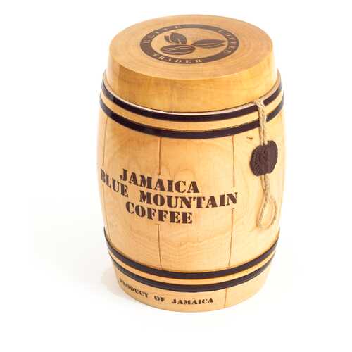 Кофе Jamaica Blue Mountain подарочный в зернах для гурманов в деревянном бочонке 200 г