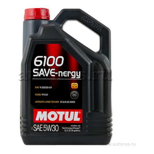 MOTUL 107972 масло моторное motul 6100 syn-nergy 5w30 синтетическое 5 л 107972