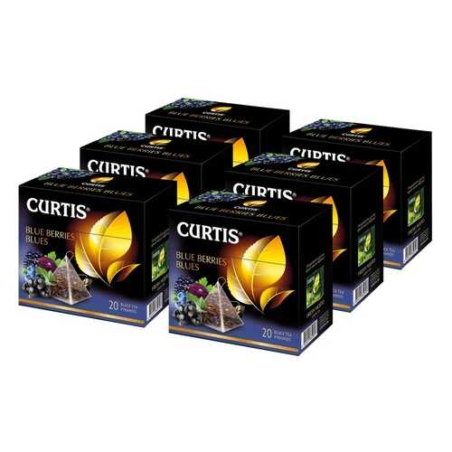 Чай Curtis Blue Berries Blues, чёрный с добавками, 20 пирамидок х 6 упаковок