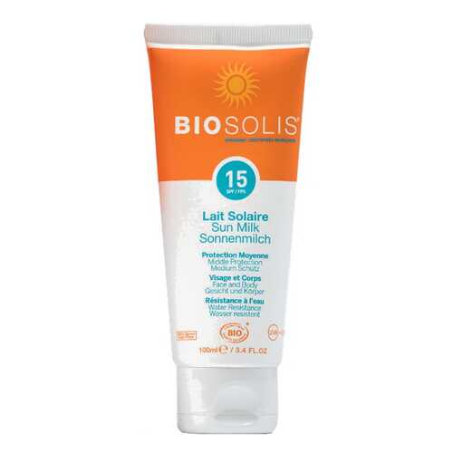 Солнцезащитное молочко Biosolis SPF 15 100 мл