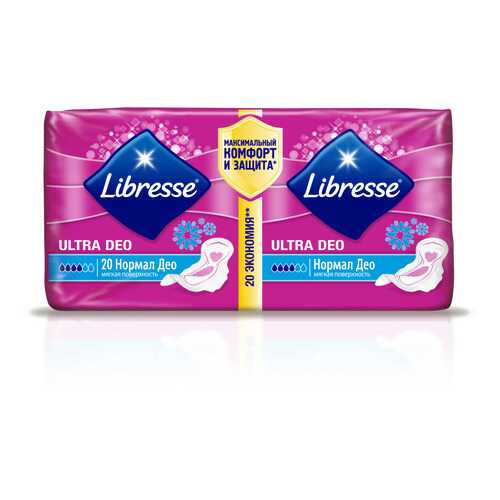 Гигиенические прокладки Libresse Ultra Normal Deo с мягкой поверхностью, 20 шт.