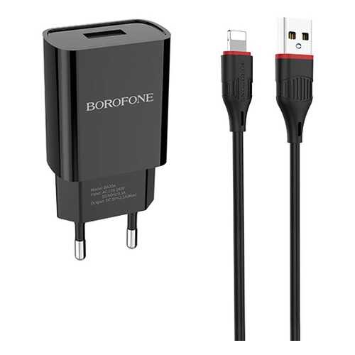 Сетевое зарядное устройство Borofone BA20A 1USB 2.1A 1м Black