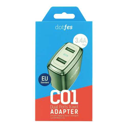 Сетевое зарядное устройство Dotfes C01 2 USB 3,4A Rose Gold