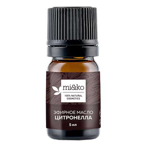 Масло эфирное Цитронелла, organic Mi&Ko 5 мл