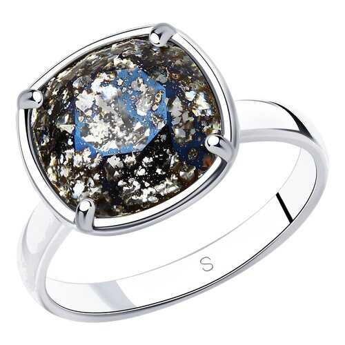 Кольцо женское SOKOLOV из серебра с кристаллом Swarovski 94012056 р.18.5