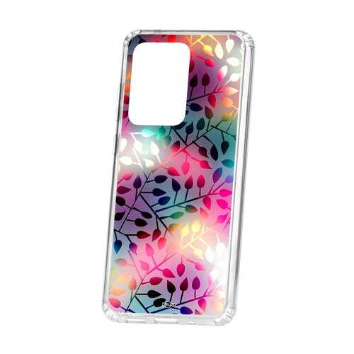 Чехол Kruche Samsung Galaxy S20 Ultra Print Цветные листья