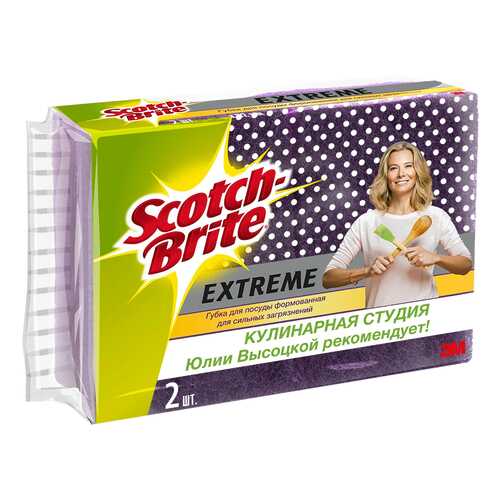 Губка Scotch-Brite extreme для посуды формованная для сильных загрязнений 1 шт