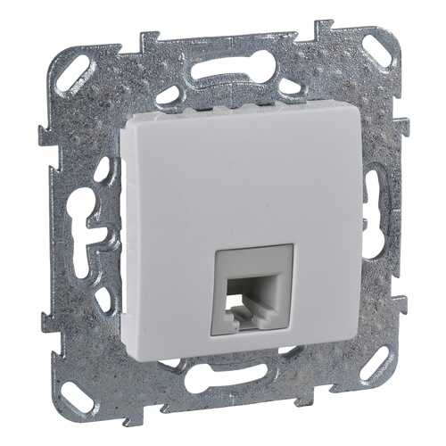 Механизм телефонной розетки СП Schneider Electric Unica, 1хRJ-11-4 вход, белый