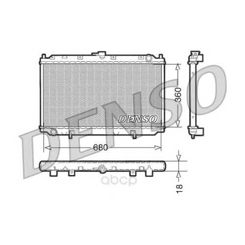 Радиатор системы охлаждения nissan primera 1.6/2.0 16v 96 Denso DRM46011