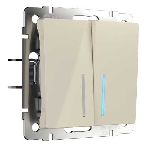 Выключатель Werkel WL03-SW-2G-2W-LED-ivory слоновая кость