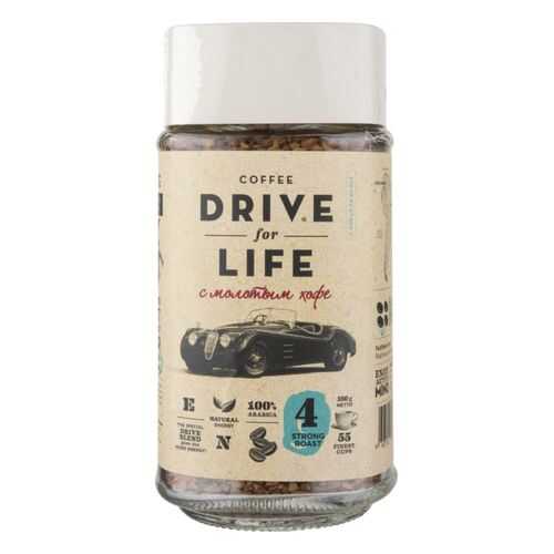 Кофе растворимый Drive for Life strong roast с молотым 100 г