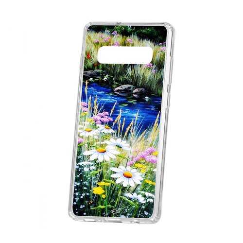 Чехол Kruche Samsung Galaxy S10+ Print Ромашки у ручья