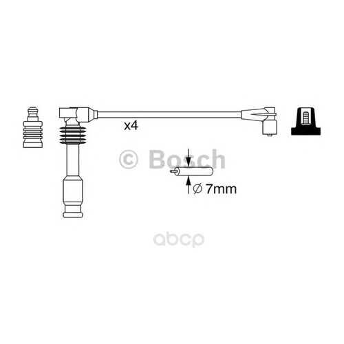 Комплект высоковольтных проводов Bosch 0986357237