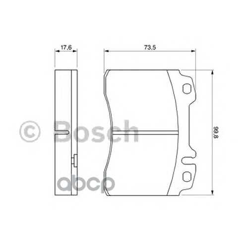 Комплект тормозных колодок Bosch 0986460966