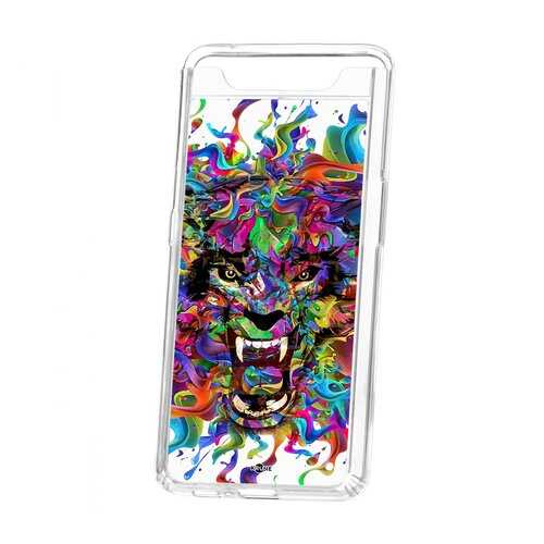 Чехол Kruche Samsung Galaxy A80 Print Colored beast