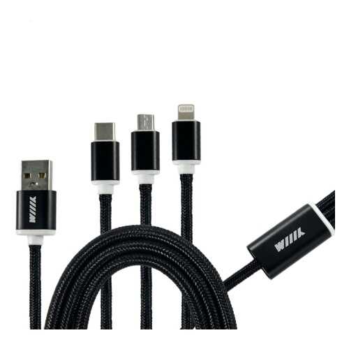 Кабель WIIIX (CB900-U8MUTC-13BK) Lightning 1,3м Black