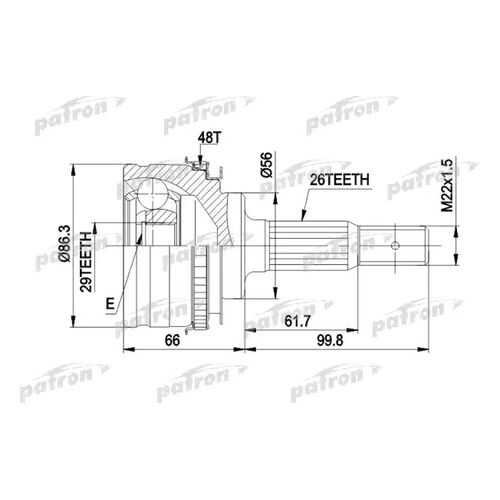 Шрус PATRON PCV9012