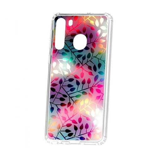 Чехол Kruche Samsung Galaxy A21 Print Цветные листья