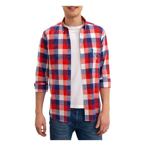 Рубашка мужская U.S. POLO ASSN. G081GL0040TESLAM красная XXL