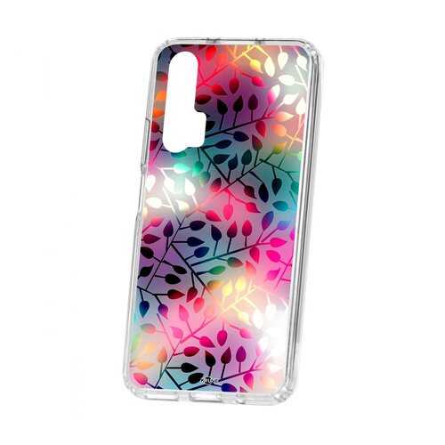 Чехол Kruche Huawei Honor 20 Pro Print Цветные листья