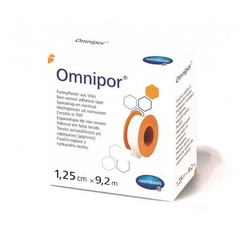 Пластырь Omnipor фиксирующий из нетканого для чувствительной кожи 1,25 см х 9,2 м