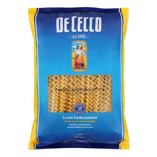 Макароны De Cecco Fusilli lunghi bucati №5 500 г