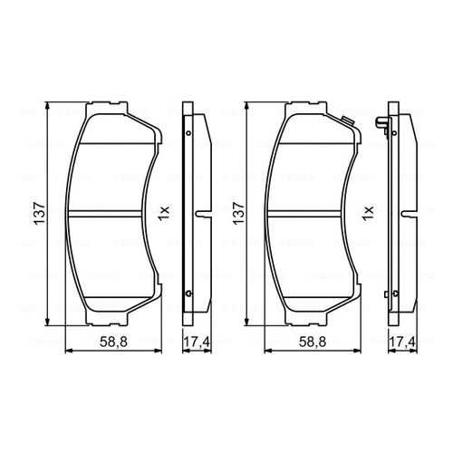 Комплект тормозных дисковых колодок Bosch 0 986 494 860