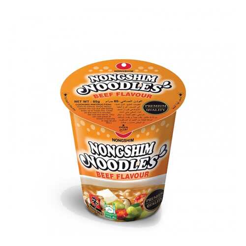 Лапша быстрого приготовления Nongshim со вкусом говядины стакан 65 г