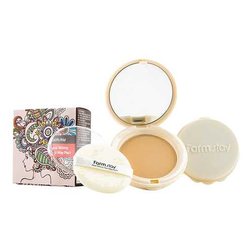 Пудра FarmStay Real Skinny Two Way Pact + Refill 21 Light Beige 2x13 гр