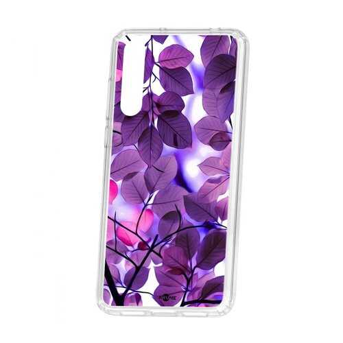 Чехол Kruche Huawei P20 Pro (Plus) Print Purple leaves