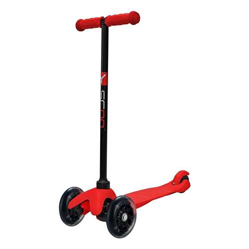Самокат трехколесный Y-Scoo mini A-5 Shine red со светящимися колесами