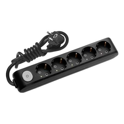 Удлинитель Panasonic X-TENDIA WLTB0455-2BL-RES, 5 розеток, 5 м, Black