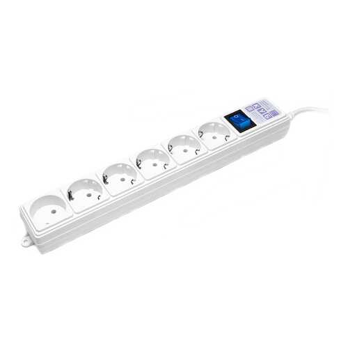 Сетевой фильтр Power Cube SPG-16B, 6 розеток, 1,9 м, White