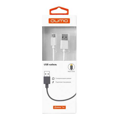 Кабель Qumo microUSB 1м White