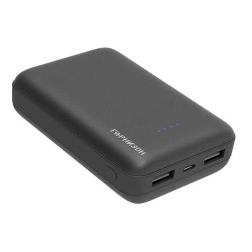 Внешний аккумулятор powerbank Гарнизон GPB120 10000 мА-ч, 2USB, 2.1A черный