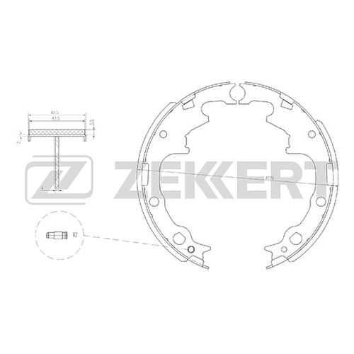 Комплект тормозных колодок ZEKKERT BK-4148