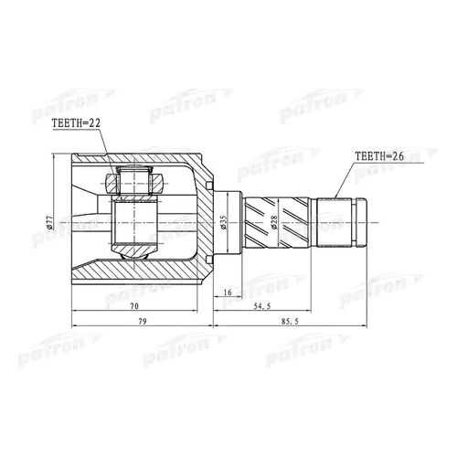 Шрус PATRON PCV1359
