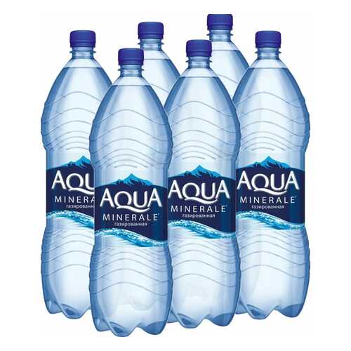 Вода Aqua Minerale газированная питьевая 2 л 6 штук в упаковке