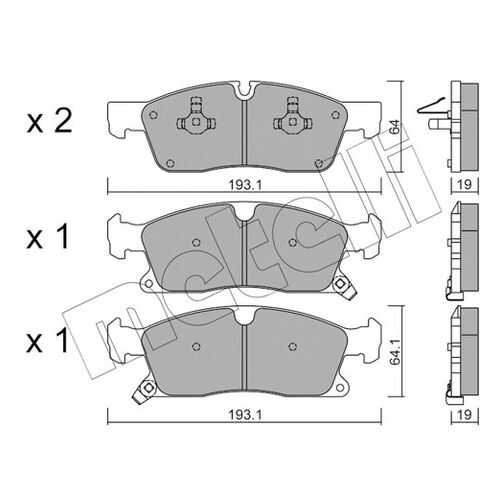 Комплект тормозных дисковых колодок METELLI 22-0927-0
