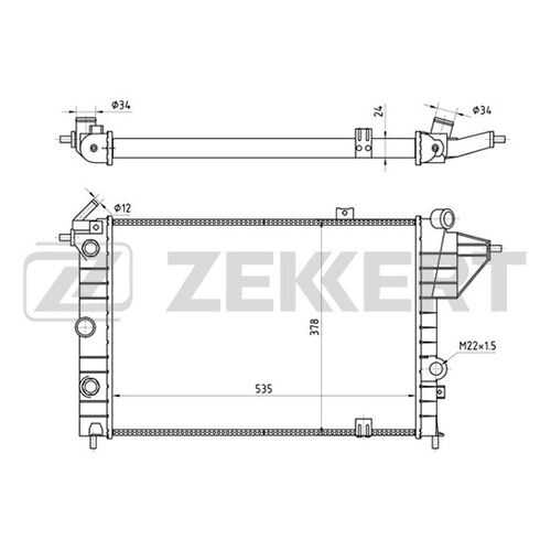 Радиатор охлаждения двигателя ZEKKERT MK-1264