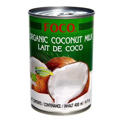 Органическое кокосовое молоко Foco organic 10-12% 400 г